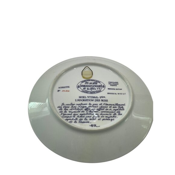 3 Limoges Noel Vitrail Collector Plates Christmas Stained Glass Design Catholic - Picture 6 of 9